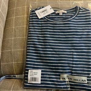 NWT cello-wrapped blue & white long sleeve shirt